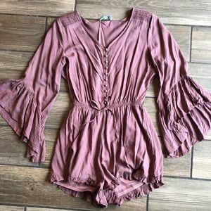 Bell sleeve romper